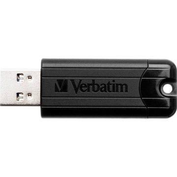 Verbatim USB-Stick 64GB Pin Stripe USB 3 USB-Stick (versenkbarer USB-Anschluss)