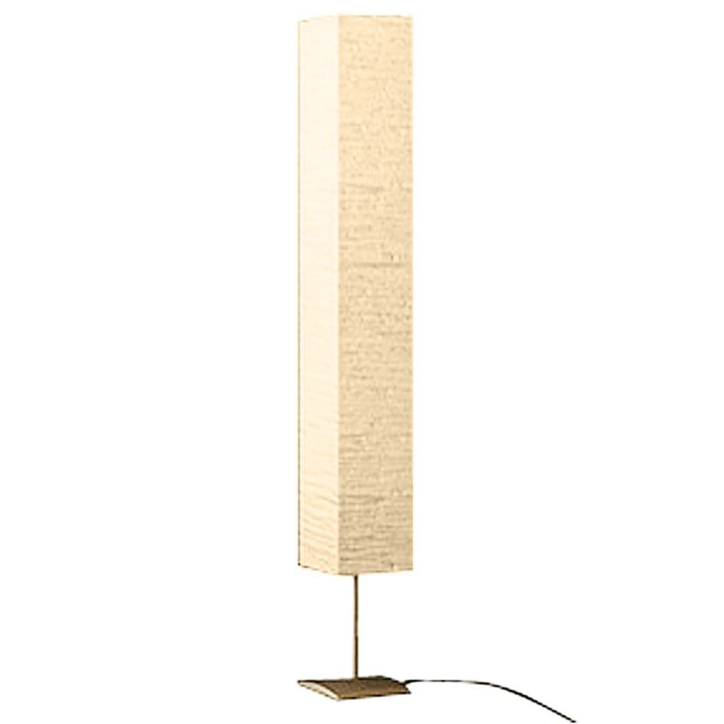 vidaXL Stehlampe 170 cm Standleuchte mit Stahlständer 170 cm Beige Reispapier Papierlam