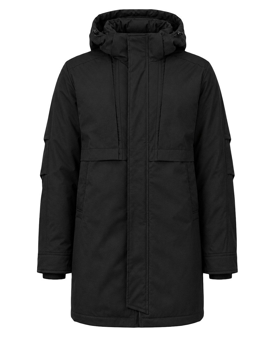 Allthemen Wintermantel Herren Wintermantel mit Kapuze lang warm regular fit, Winterjacke