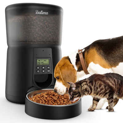 ANTEN Futterautomat 4L Automatischer Futterautomat Futterspender Katze und Hunde Schwarz