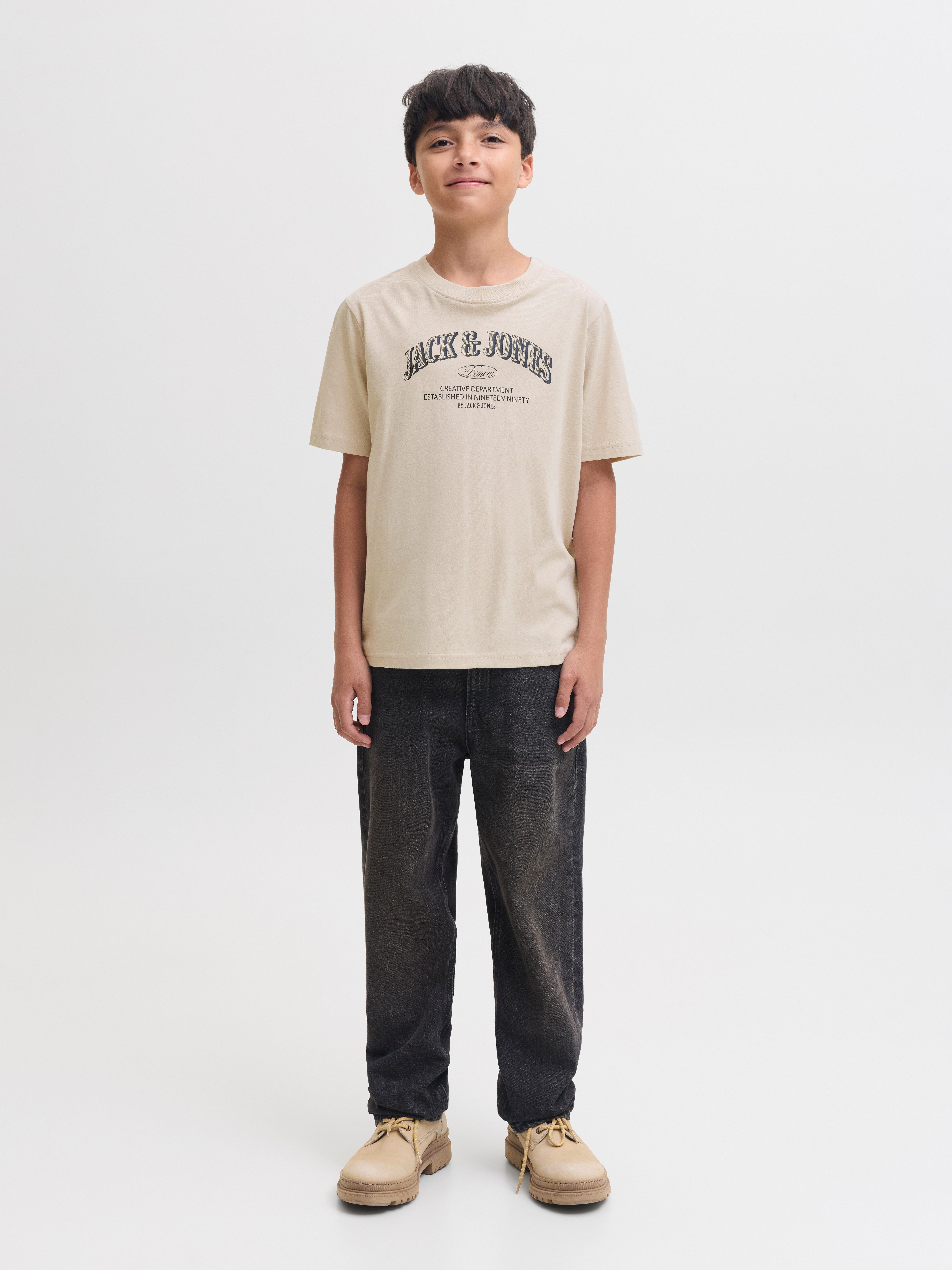 Jack & Jones Junior Rundhalsshirt JJEDENVER LOGO TEE SS O-NECK SN JNR Baumwolle, locker geschnitten – Bild 4 von 5