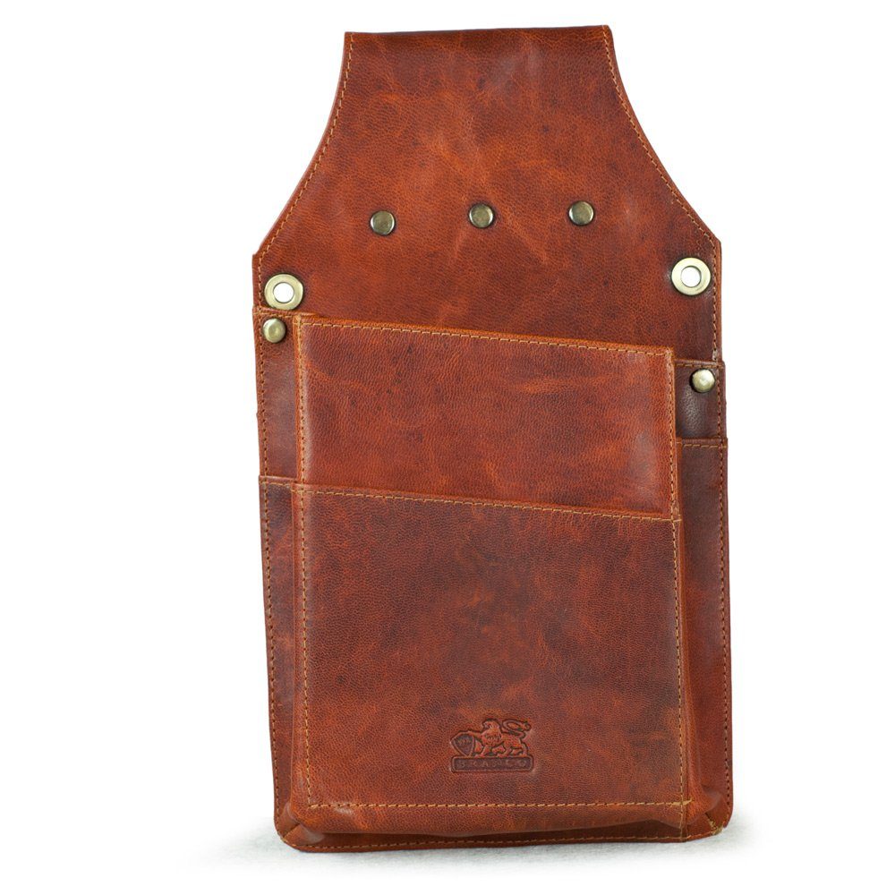 Echt-Leder Kellnerhalfter, Profi Branco Kellnerholster Cognac-Braun, Kellnerbörse BRANCO