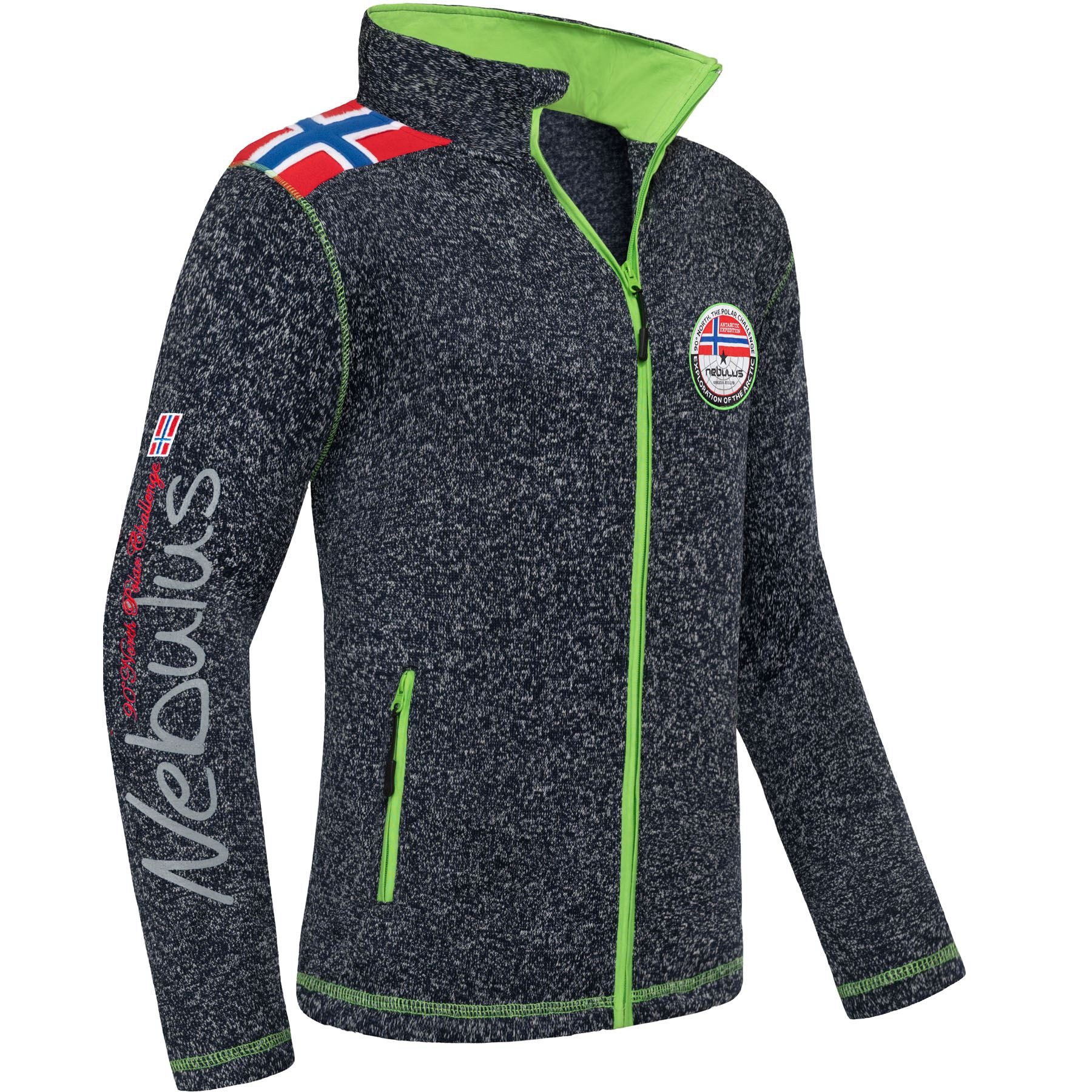 Nebulus Fleecejacke NORKY, P4942 - Herren, navy meliert, 3XL günstig online kaufen