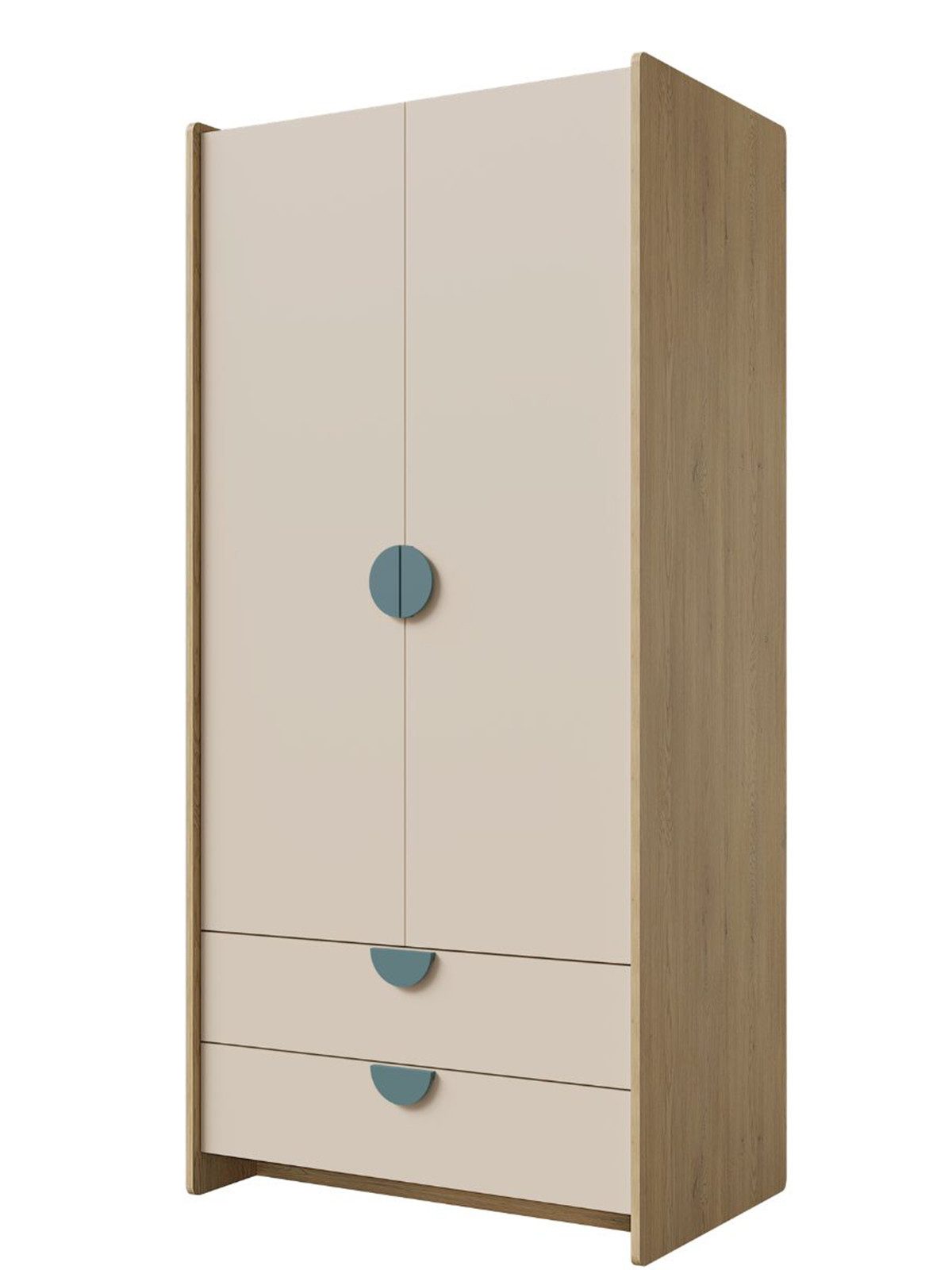 Compleo Kleiderschrank mit 2 Schubladen und 2Türen FORMS, Kinderschrank