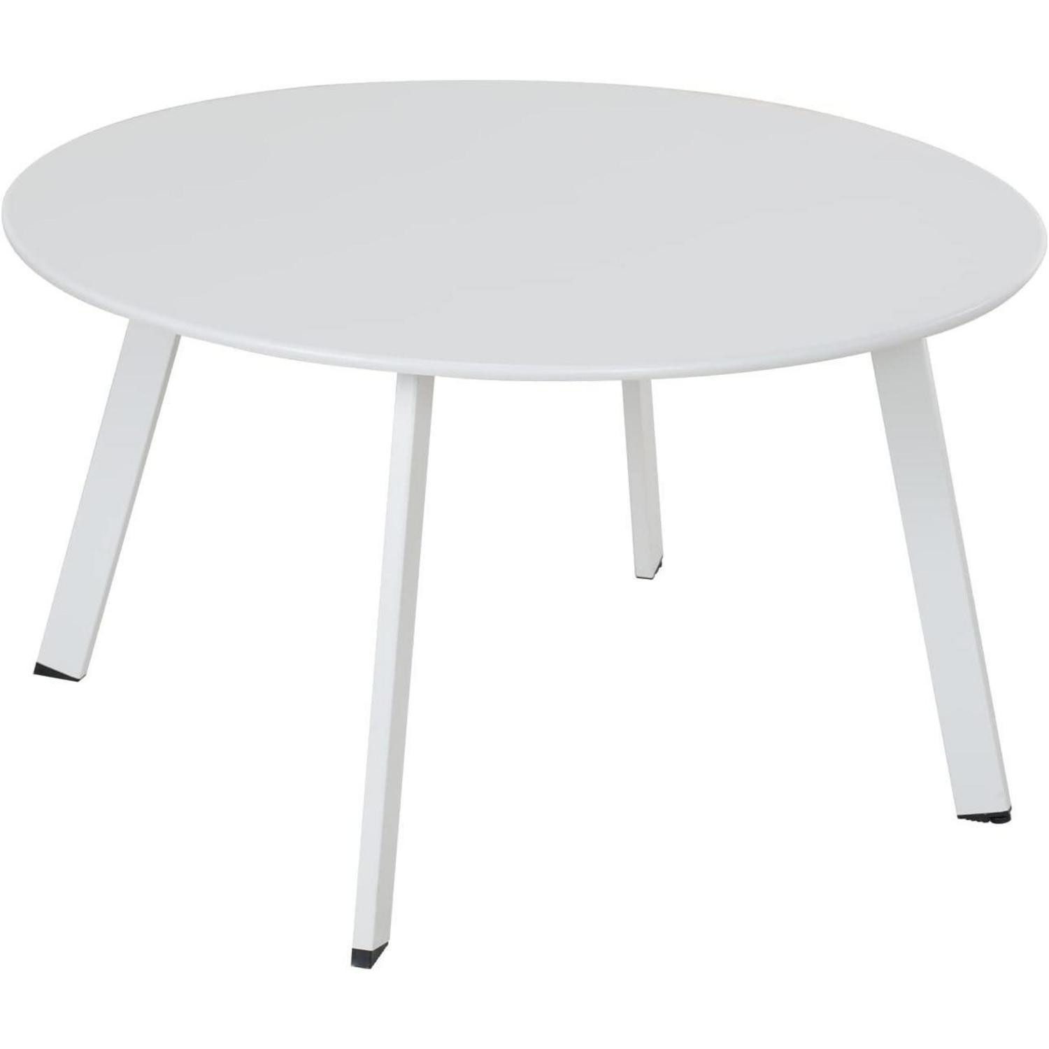 LuxusKollektion Beistelltisch Kaffeetisch Beistelltisch Outdoor Balkon Weiß 75kg (1-St)