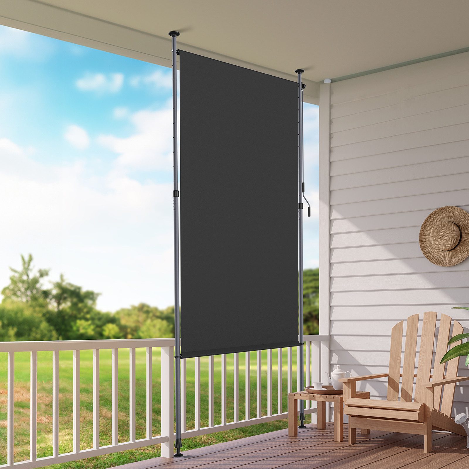 TLGREEN Senkrechtmarkise Klemmmarkise 120/150/200x270cm, (Höhenverstellbar, günstig online kaufen