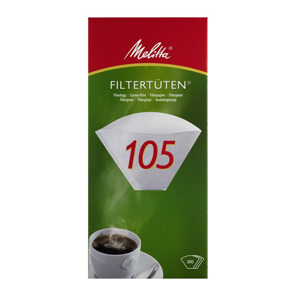 Melitta Papierfilter Melitta Filtertüten 105 weiß, 200 Stück, Papier