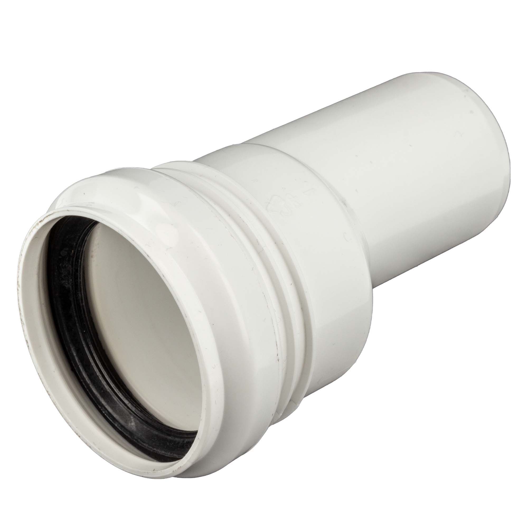 tecuro Siphon Reduzierrohr Ø 50 mm auf Ø 40 mm KS-weiß