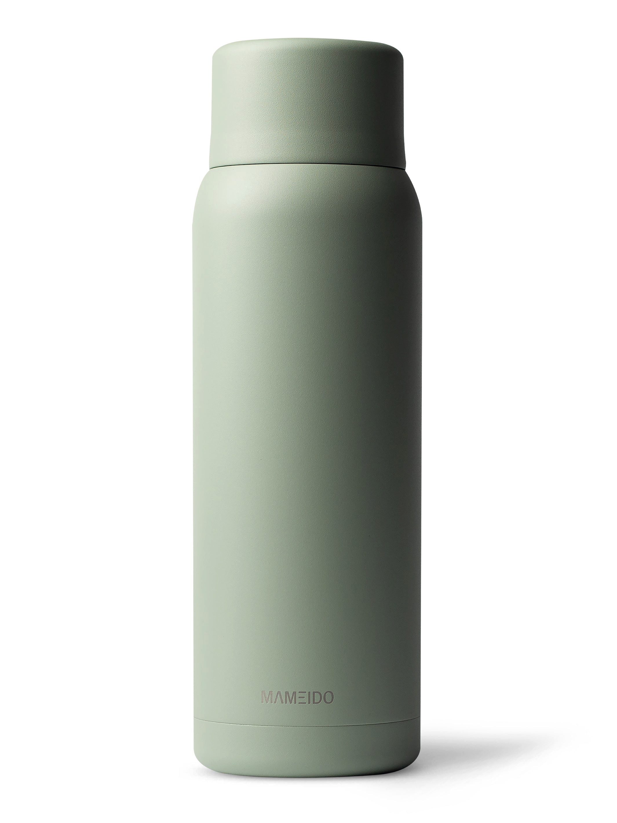 MAMEIDO Isolierflasche, auslaufsicher, BPA-frei mit Deckel und integriertem Becher in 1000 ml