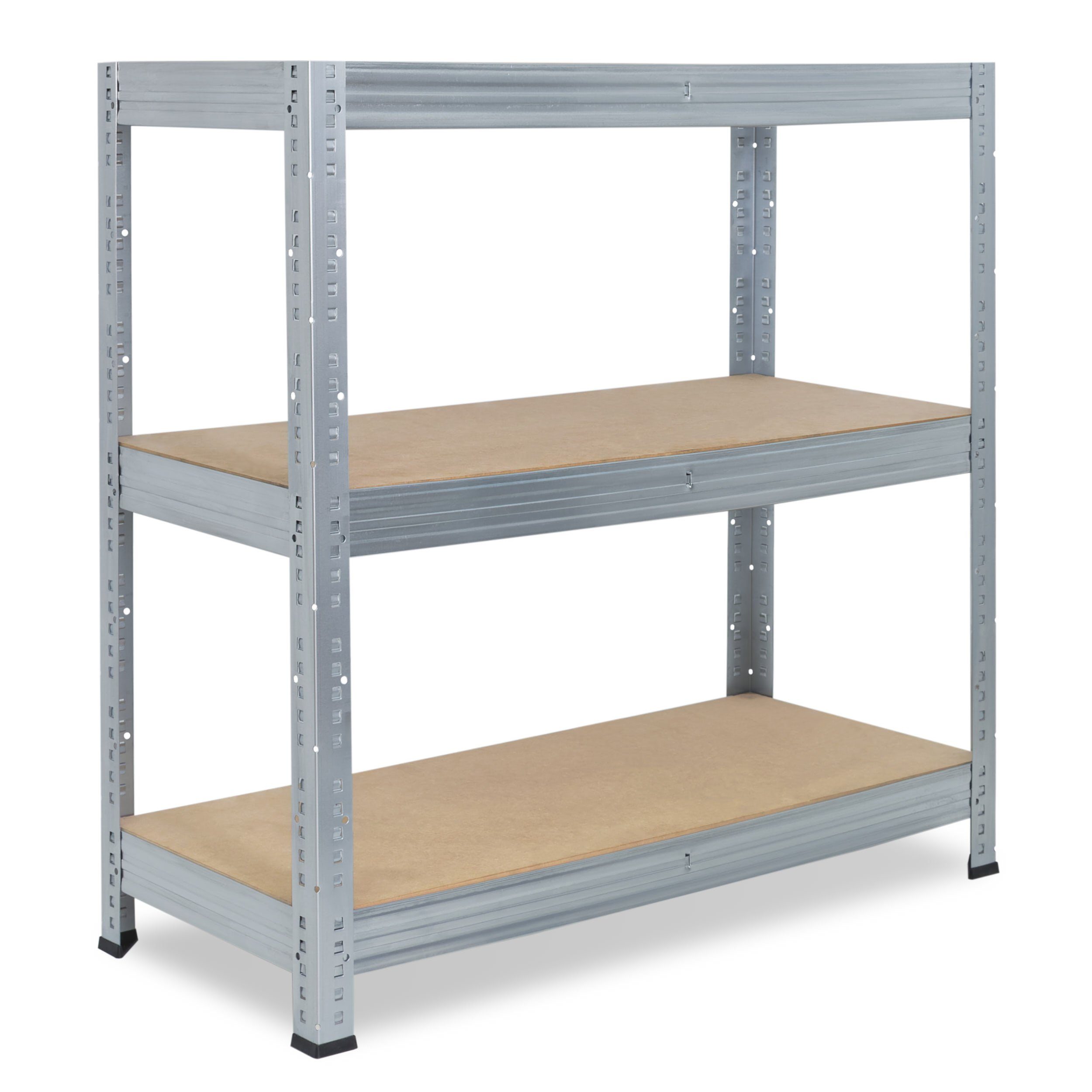 shelfplaza Kellerregal, 200kg Regale als mit Metallregal je Tragkraft, Böden PROFI, Regal Metall Garagenregal, verzinkt, Werkstattregal & 3 90x75x45cm Schwerlastregal Steckregal Lagerregal,