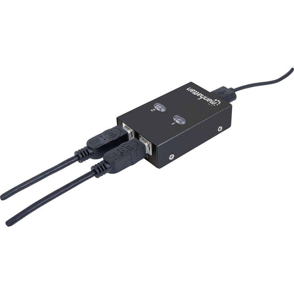 Port 2.0-Umschalter USB-Adapter Schwarz USB INTRACOM Manhattan IC 2 MANHATTAN