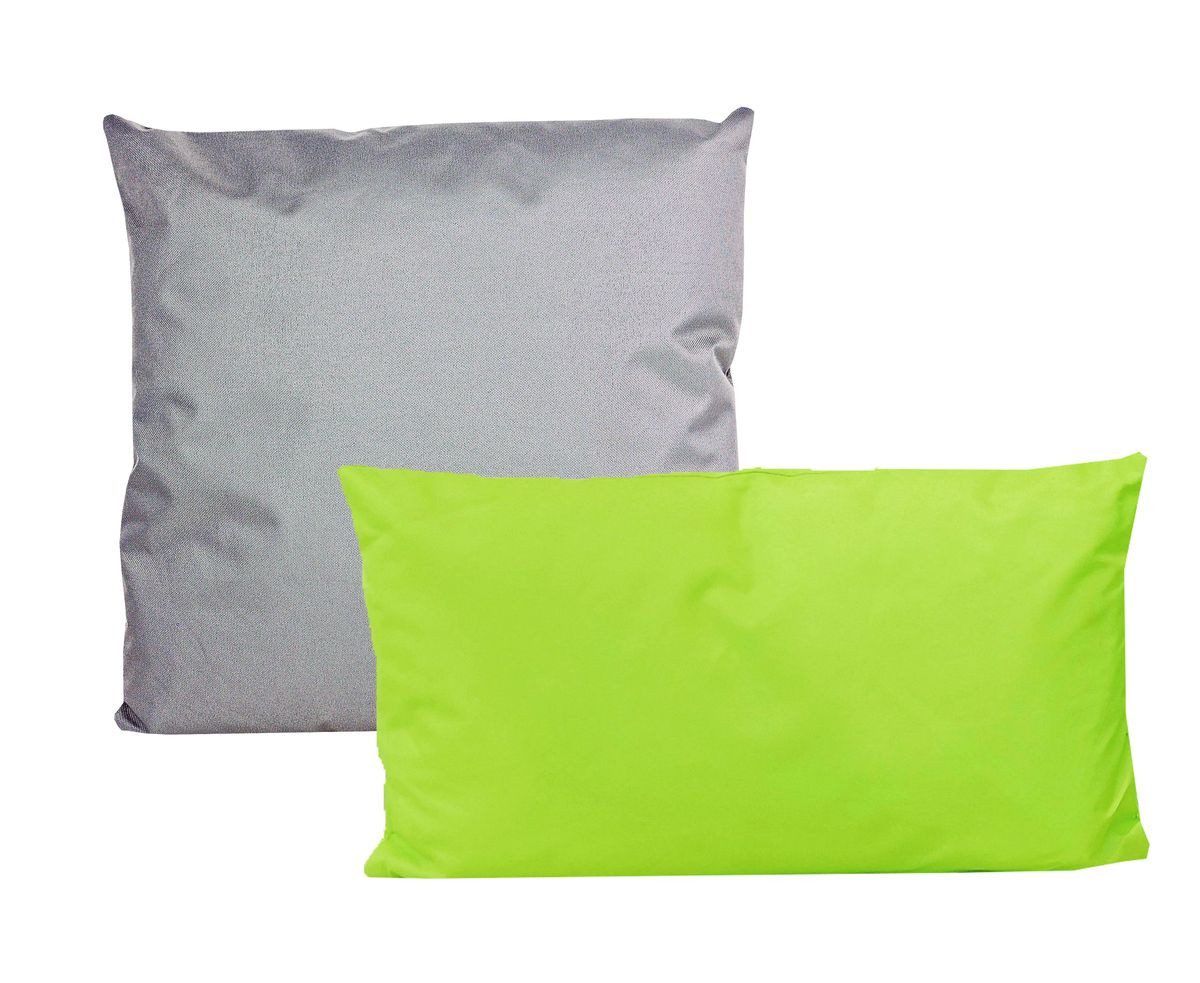 JACK Sitzkissen JACK 2er Set 2-farbiges Wende Outdoor Lounge Kissen 45x45cm + 30x50cm, inkl. Füllung, Robust, Strapazierfähig, Wasserfest, Innen & Außen