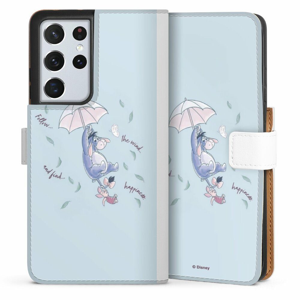 DeinDesign Handyhülle Disney Winnie Puuh I-Aah Offizielles Lizenzprodukt, Samsung Galaxy S21 Ultra 5G Hülle Handy Flip Case Wallet Cover