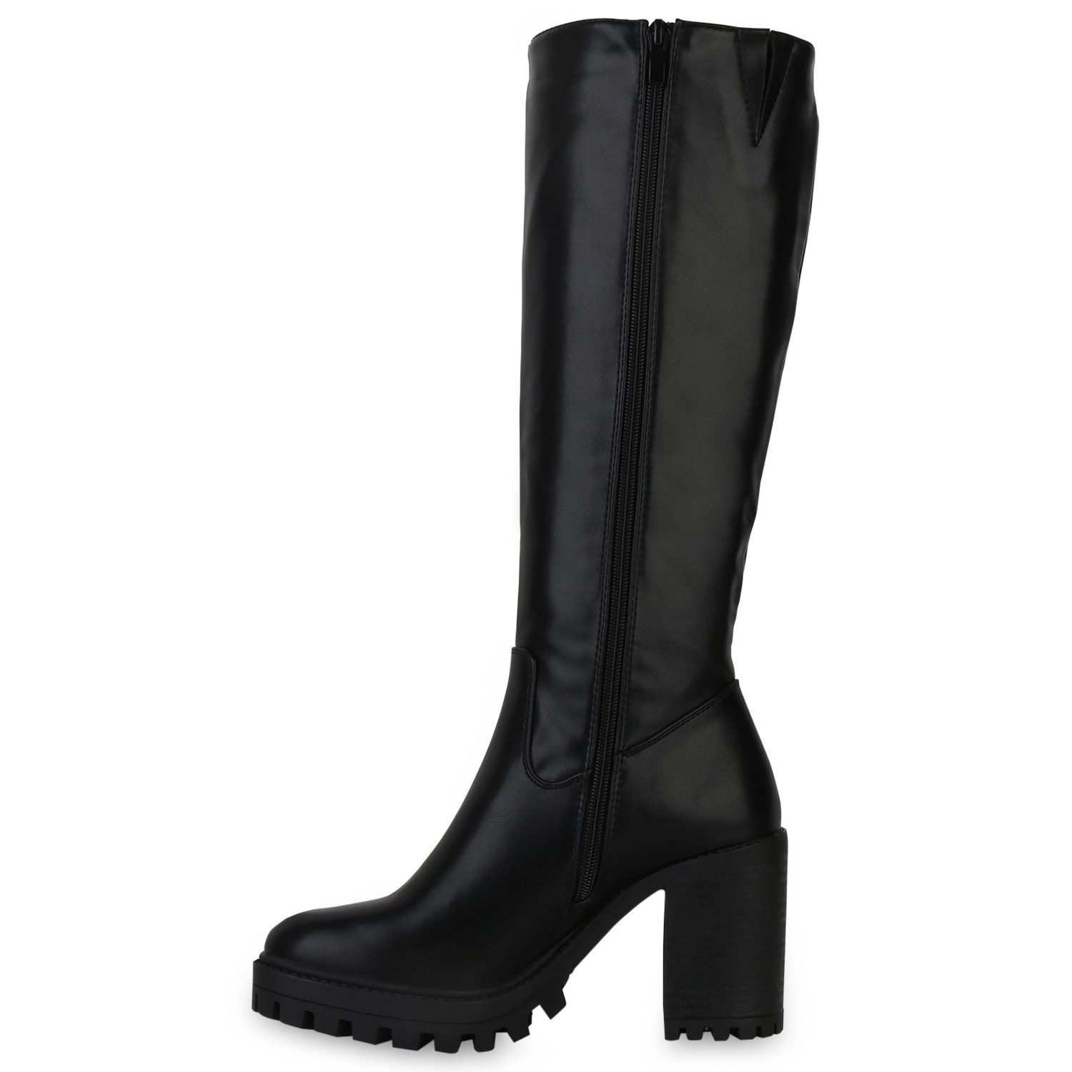 VAN HILL 840752 Stiefel Damen Leicht Gefütterte Klassische Stiefel Profil-Sohle
