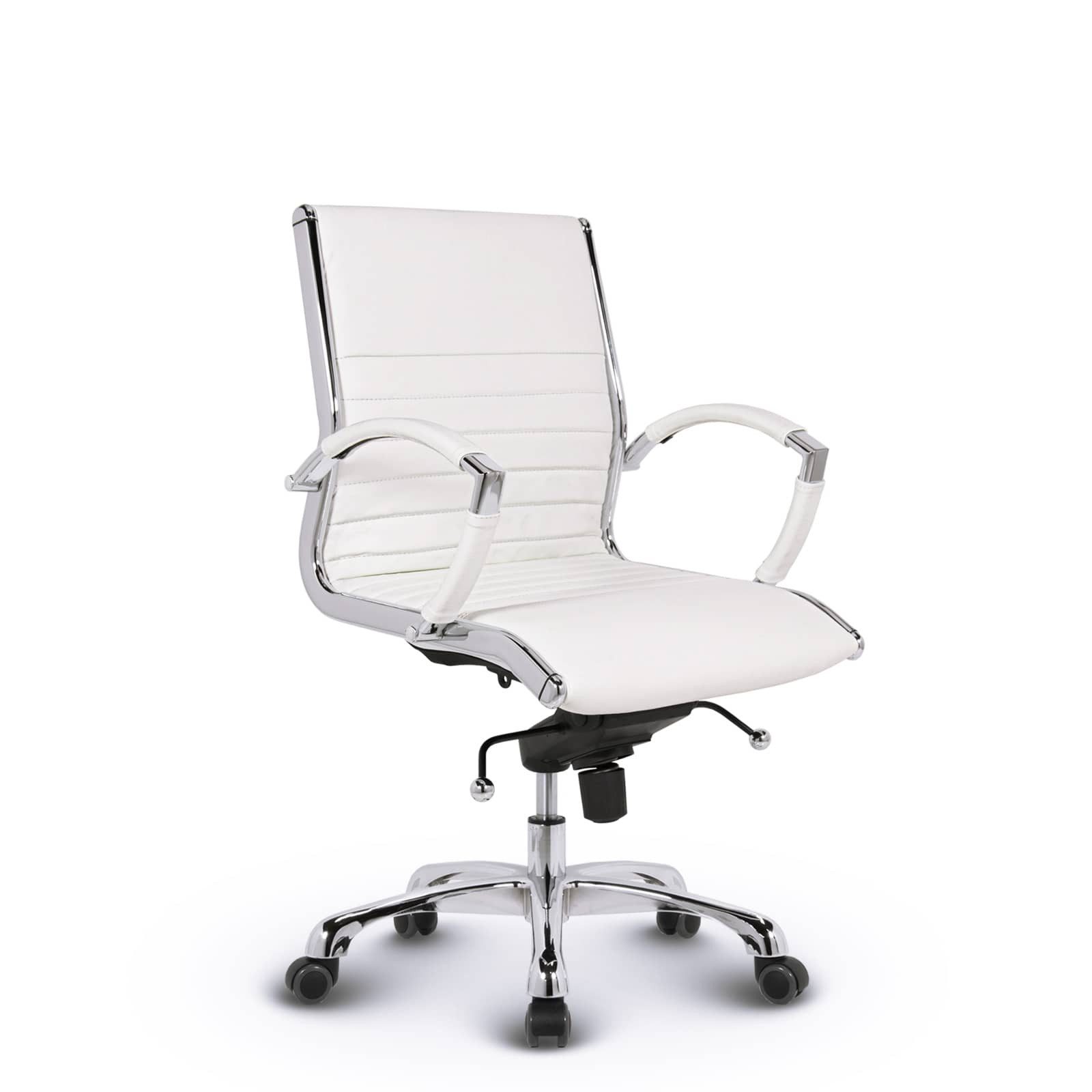 Versee Bürostuhl VERSEE Montreal Schreibtischstuhl Leder - ergonomisch, bis 150kg (Drehstuhl für Home Office und Büro), mit Lendenstütze, höhenverstellbar, gepolstert, Wippmechanik