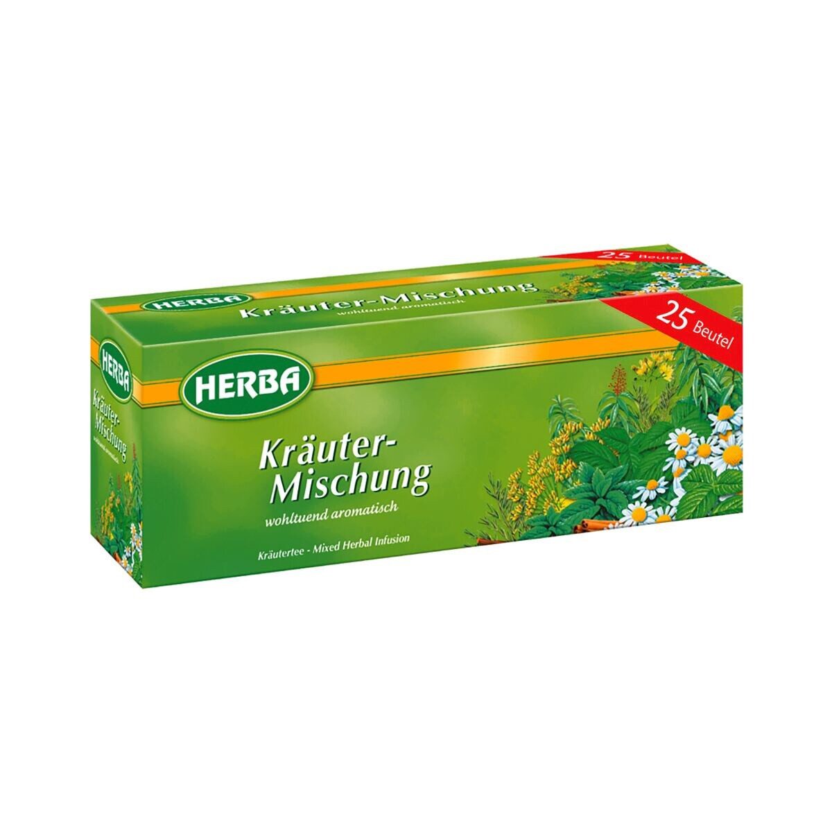 HERBA Tee Kräuter-Mischung, 25 Teebeutel, Kräutertee