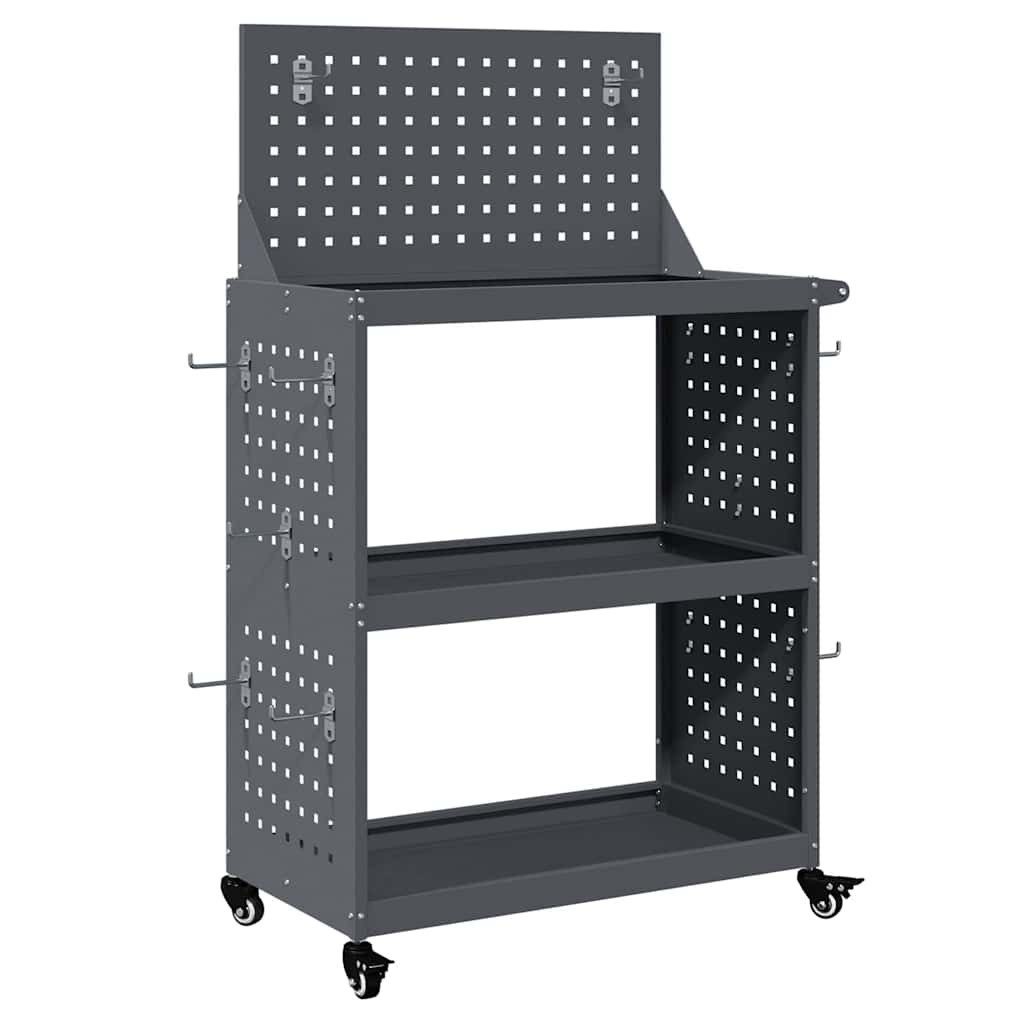 vidaXL Werkzeugbox Werkzeugwagen Anthrazit 65 x 35 x 111 cm Kaltgewalzter Stahl (1 St)