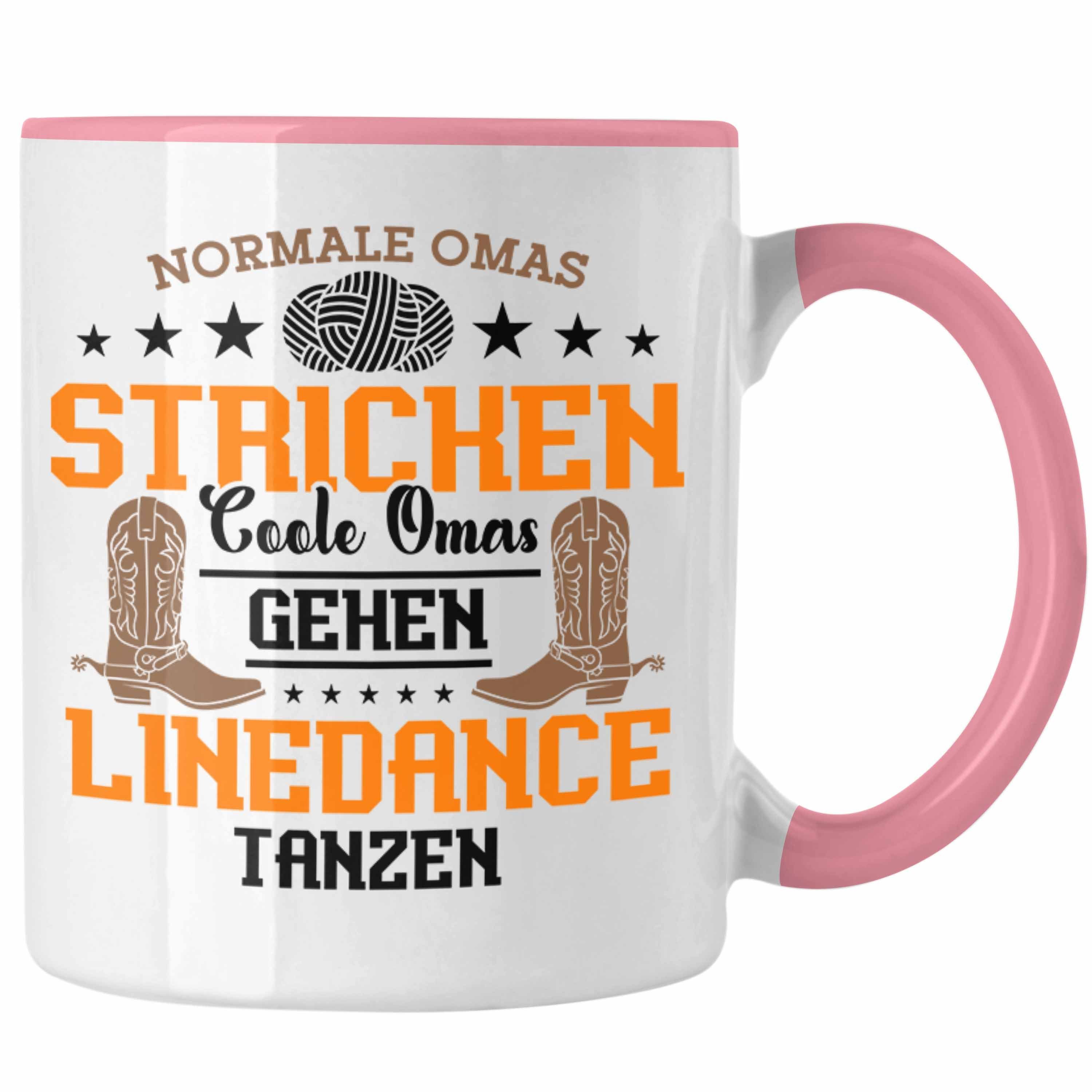 Line Tasse Oma Dance Tasse Geschenk Trendation für Rosa Lustige