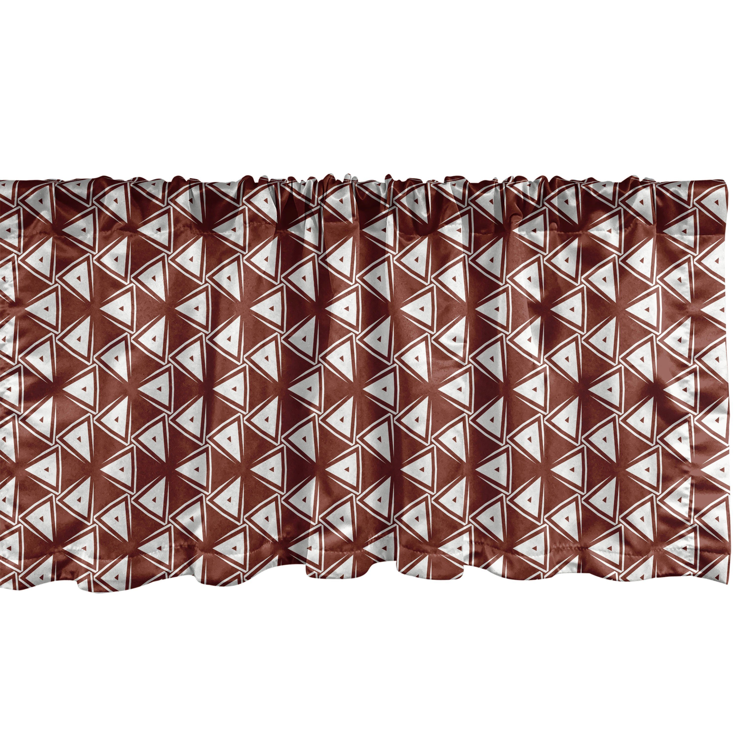 Abakuhaus, Kunst Triangles Geometrie für Microfaser, Scheibengardine Abstrakte Vorhang Stangentasche, mit Küche Volant Dekor Schlafzimmer
