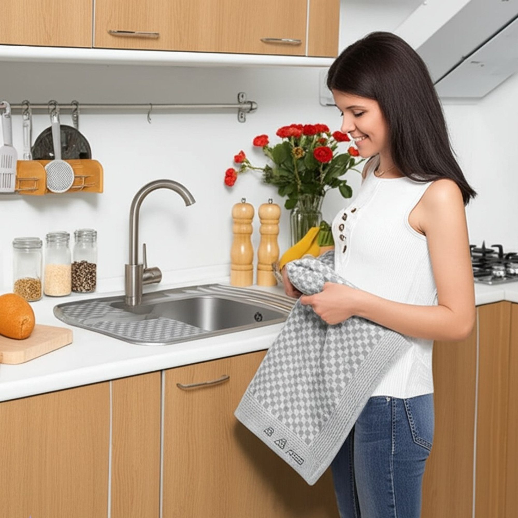 ALARA HOME Geschirrtuch Geschirrtuch Geschirrtücher 100% günstig online kaufen