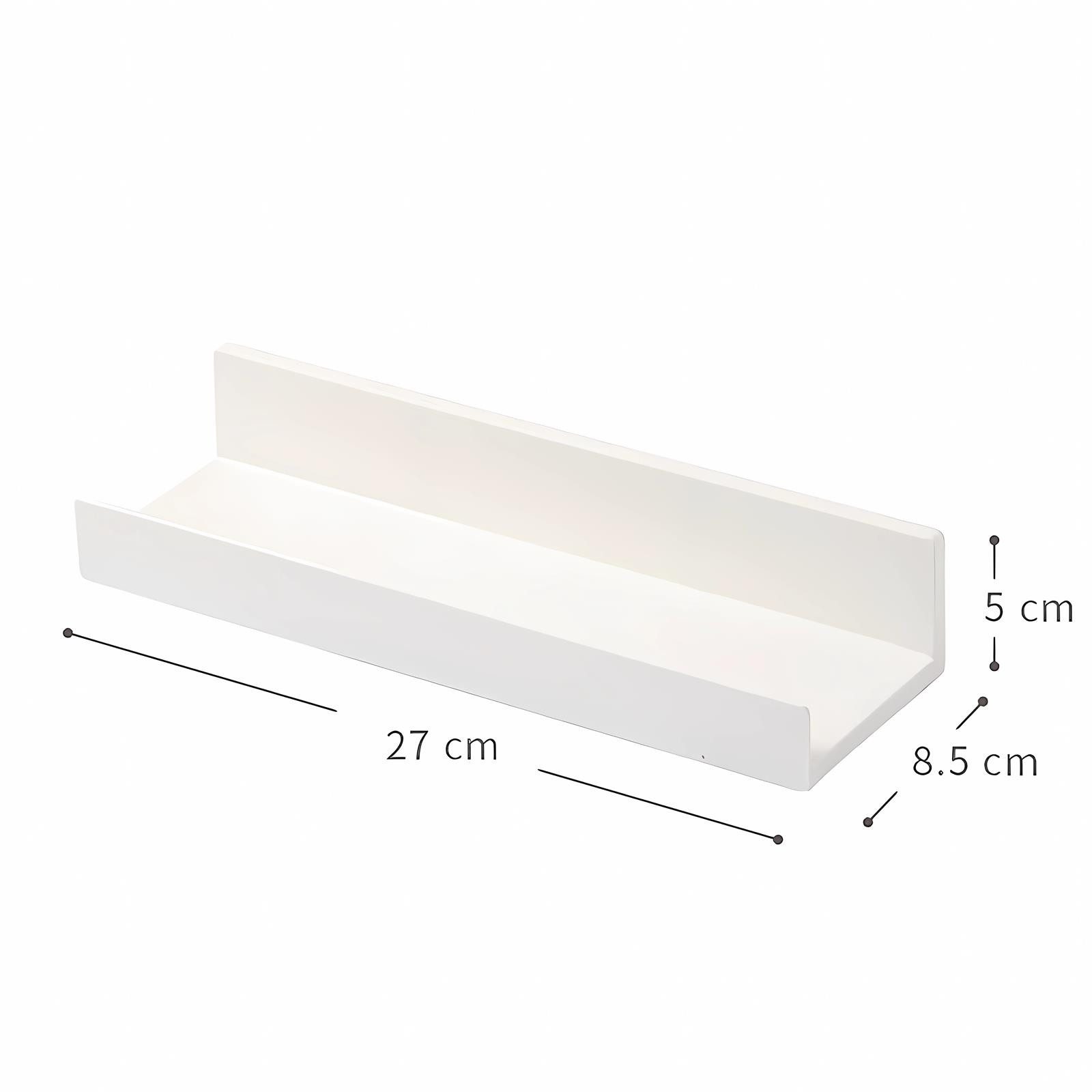 PFCTART Wandregal Wandboard ohne Bohren – 3er Set Acrylregal 27 cm Weiß, Küchenregal Wand & Badregal ohne Bohren – einfache Montage 3-tlg., Stark haftend & wasserfest – Wandregal für Bad & Küche