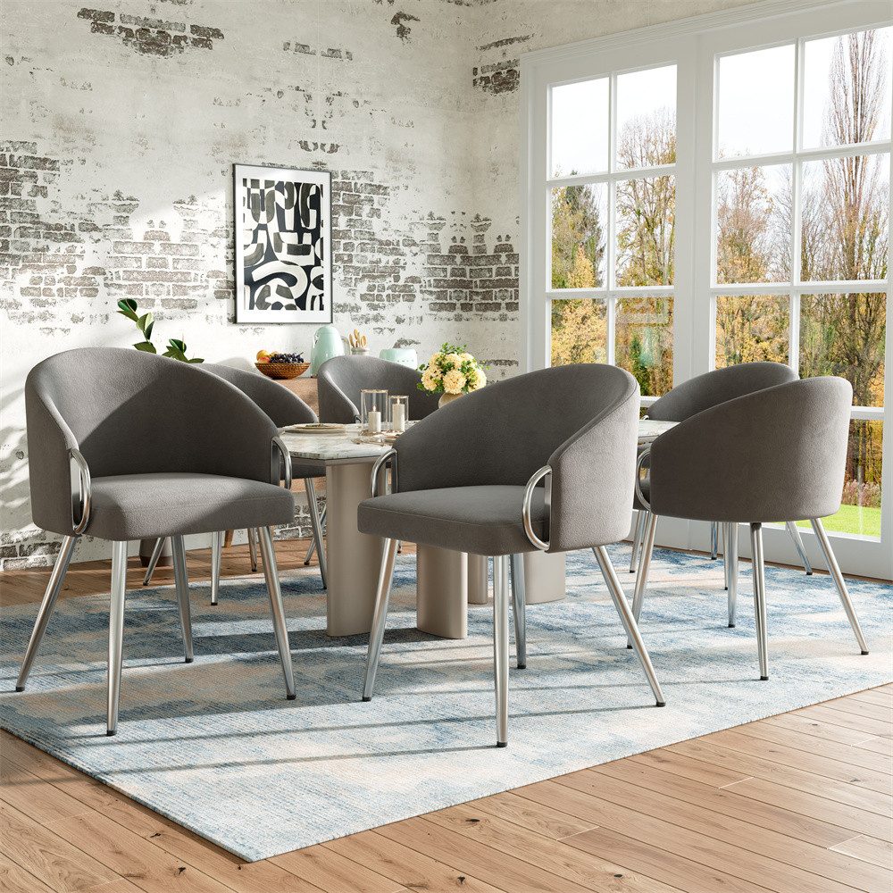 OKWISH Esszimmerstuhl Loungesessel,Kosmetikstuhl,Esszimmerstuhl (Luxus Samt günstig online kaufen