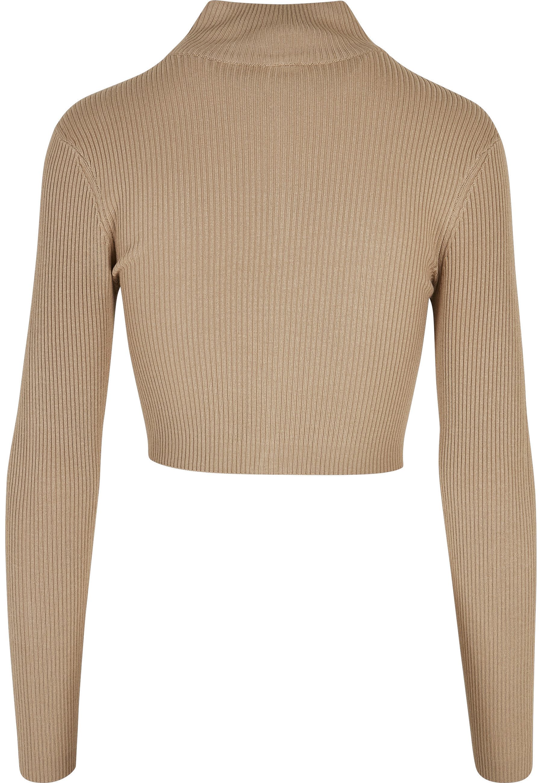 URBAN CLASSICS Cardigan Urban Classics Damen Ladies Cropped Rib Knit Zip Ca günstig online kaufen