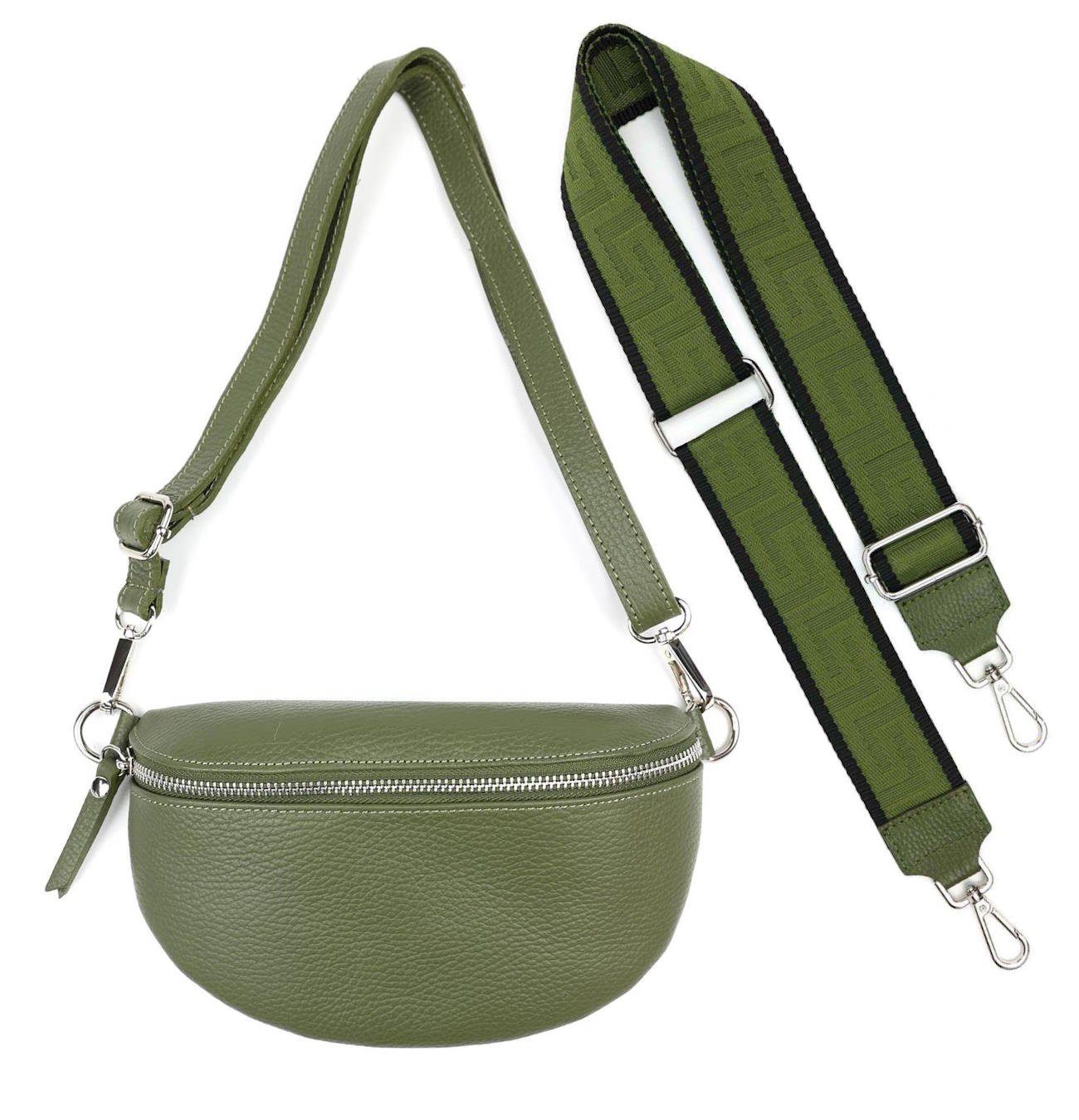 Bauchtasche Made in Italy Damen Leder Gürteltasche Hüfttasche Brusttasche Bodybag