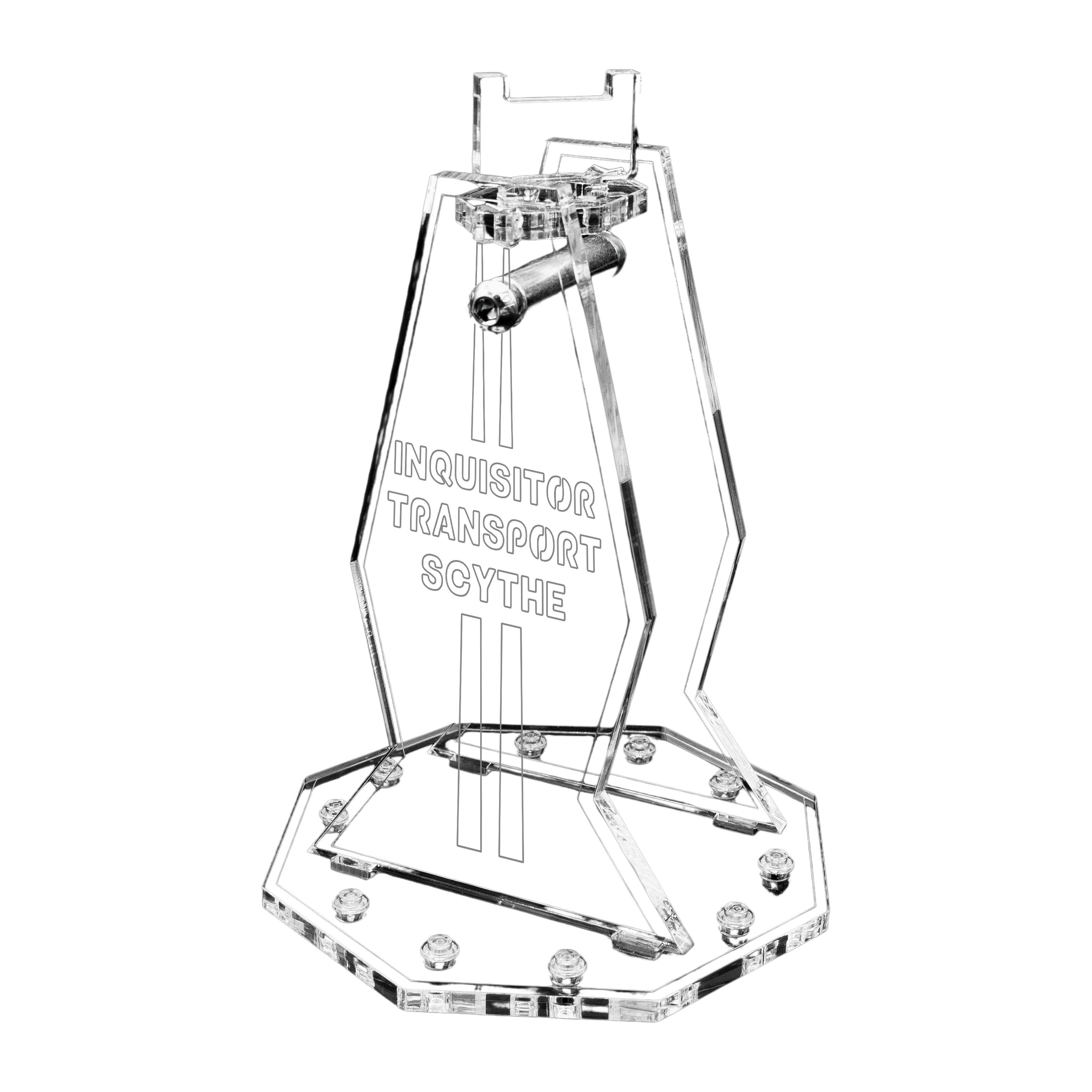 AREA17 Standfuß Acryl Display Stand für LEGO 75336 Inquisitor Transport Scythe (verschiedene Winkel und Positionen einstellbar, 1 St., zum selbst zusammenbauen), 100% Made in Germany