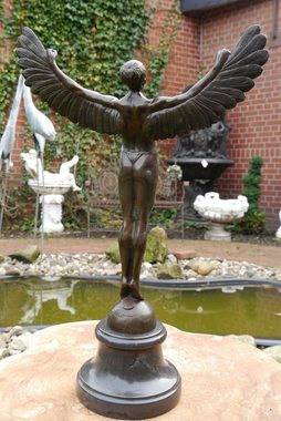 AFG Dekoobjekt Dekorative Eleganz: Ausdrucksstarke Bronze Ikarus-Skulptur