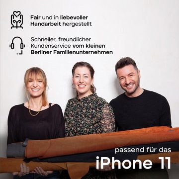 wiiuka Handyhülle suiit Hülle für iPhone 11, Klapphülle Handgefertigt - Deutsches Leder, Premium Case