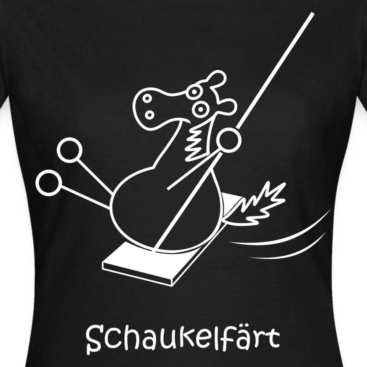 Spreadshirt T-Shirt Schaukelfärt Schaukel Pferd Färt Wortspiel Frauen T-Shirt (1-tlg) Slim Fit, fällt klein aus