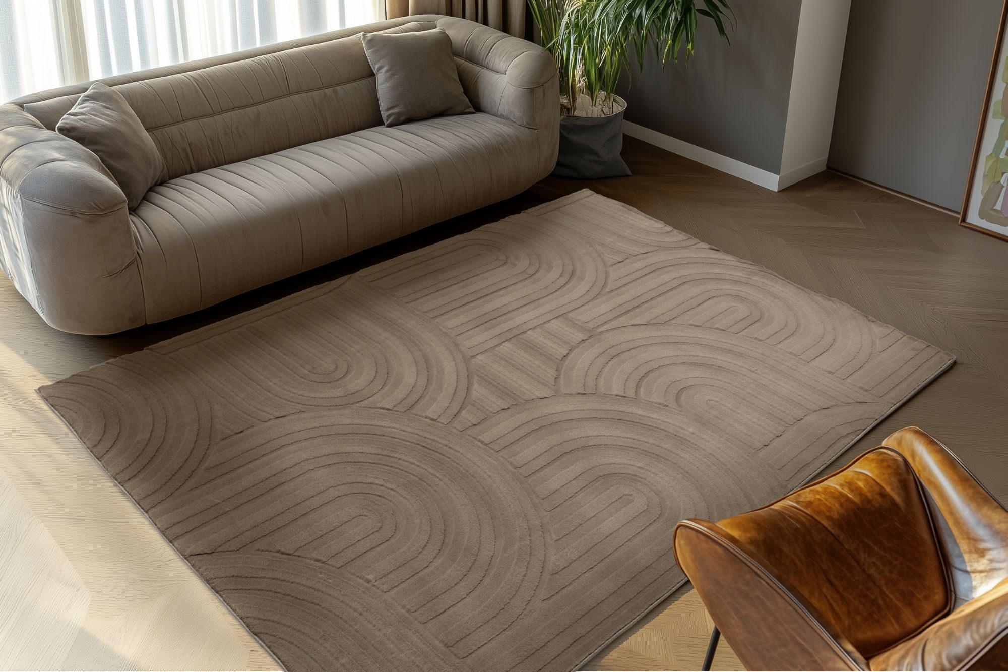 Kayoom Teppich Cosmic 526, rechteckig, Höhe: 25 mm, Kurzflor, Modernes Muster, Fußbodenheizungsgeeignet, Wohnzimmer