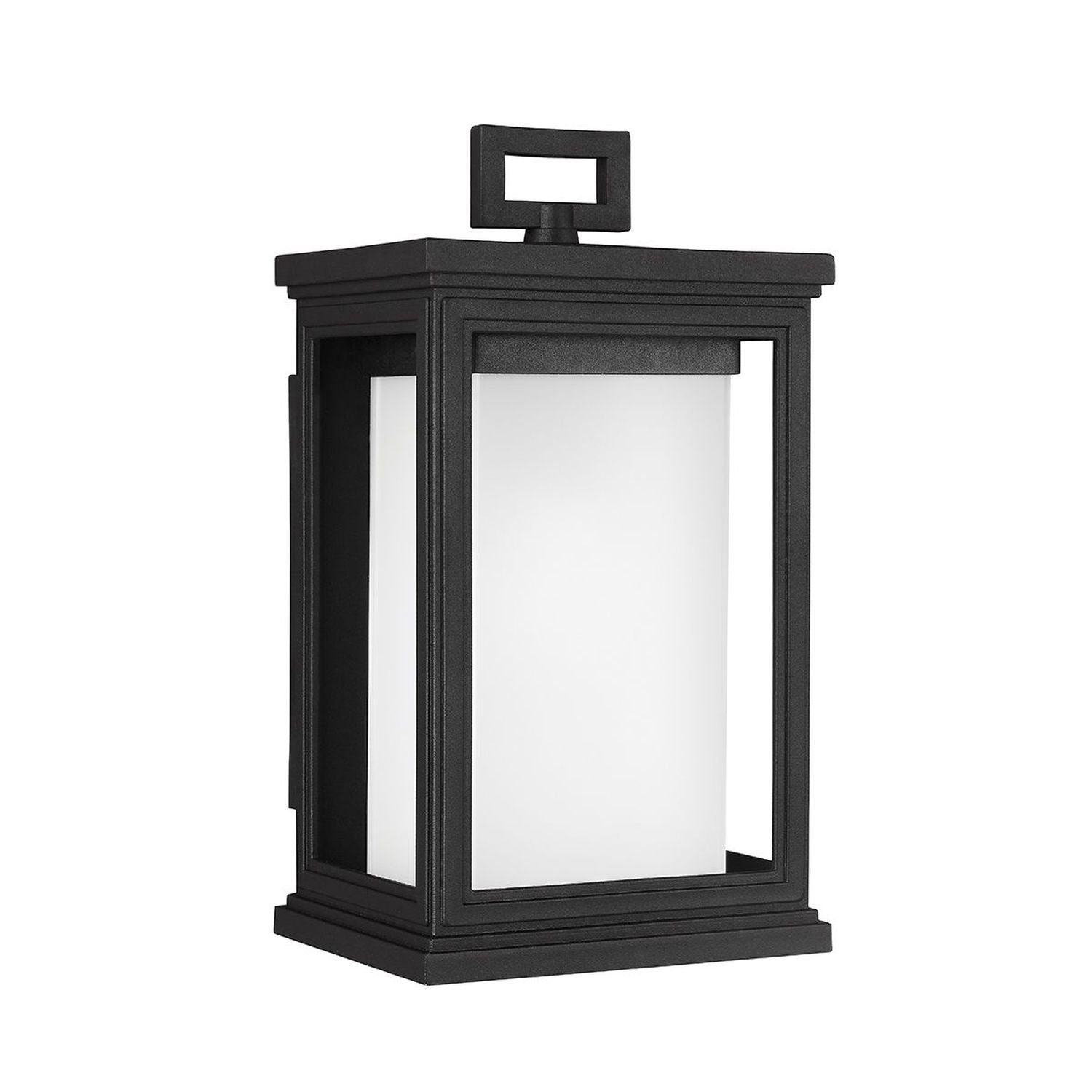 Licht-Erlebnisse Außen-Wandleuchte EAST, ohne Leuchtmittel, Außenlampe Wand Garten Terrasse IP44 Weiß Schwarz E27 Glas Metall