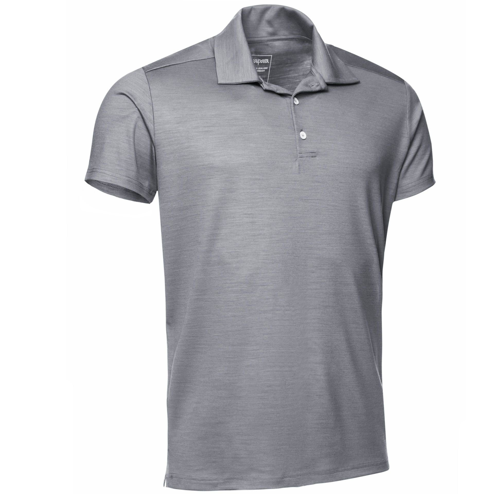 Kaipara - Merino Kurzarm aus Germany Poloshirt Regular Poloshirt reiner URBAN Herren Merinowolle Sportswear (1-tlg) Made in Merino Anthrazit-Melange 200