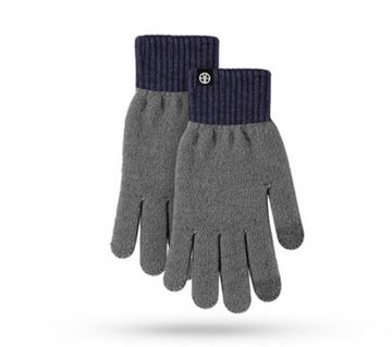 Dekorative Mütze & Schal Wintermütze und Loop Schal Touchscreen Handschuhe Set (3-tlg) 3 in 1 Schal Warme Beanie Mütze und Touchscreen Handschuhe Set