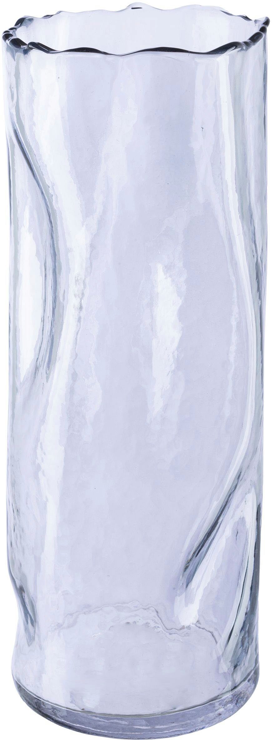 Leonique Tischvase Blumenvase Caline (1 St), Vase aus Glas, im Crunch-Design, Höhe ca. 30 cm grau