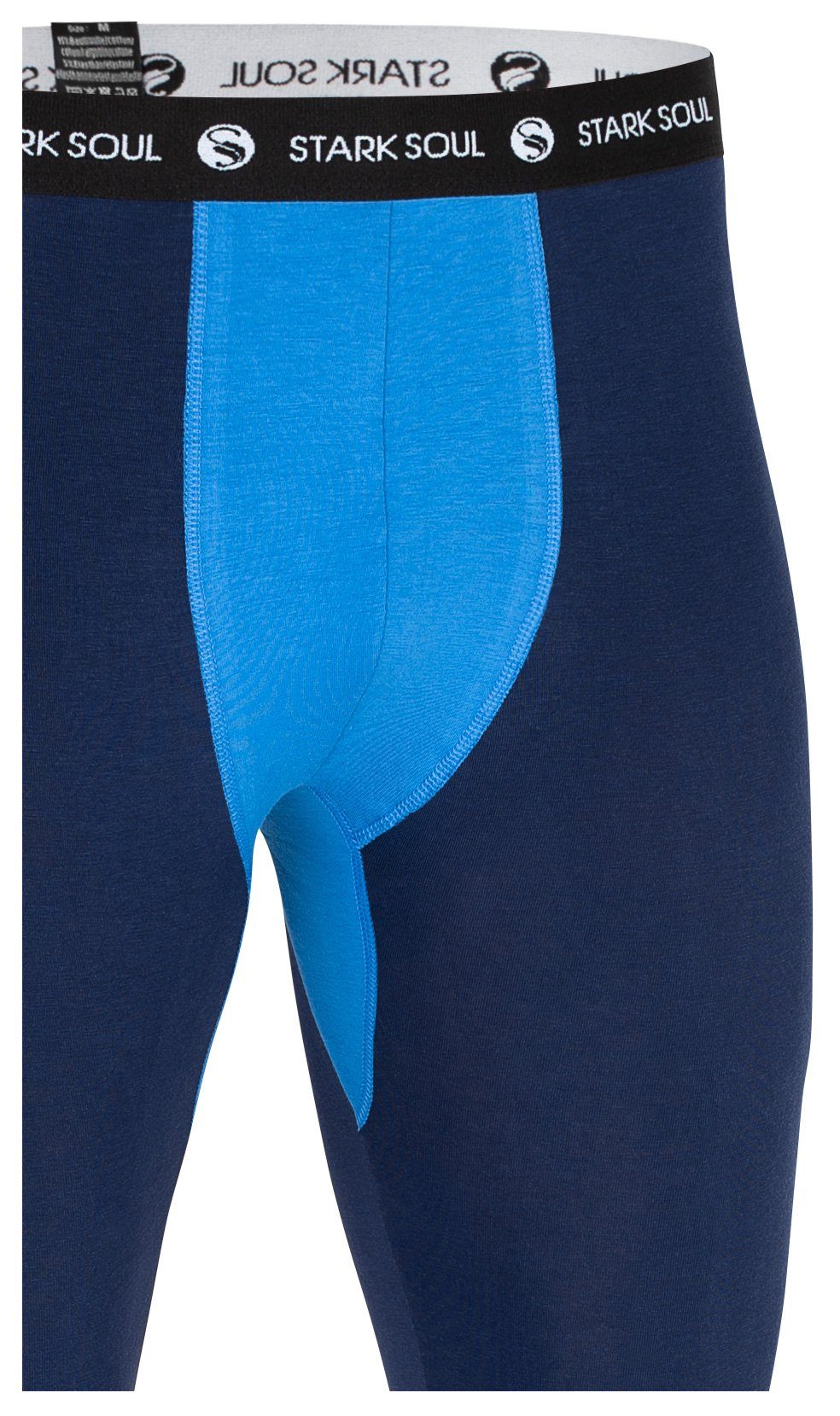 Web-Gummibund weichem Lange Marine-Blau - Unterhose Webbund Lange Soul® Stark Unterhose mit Logo John Long