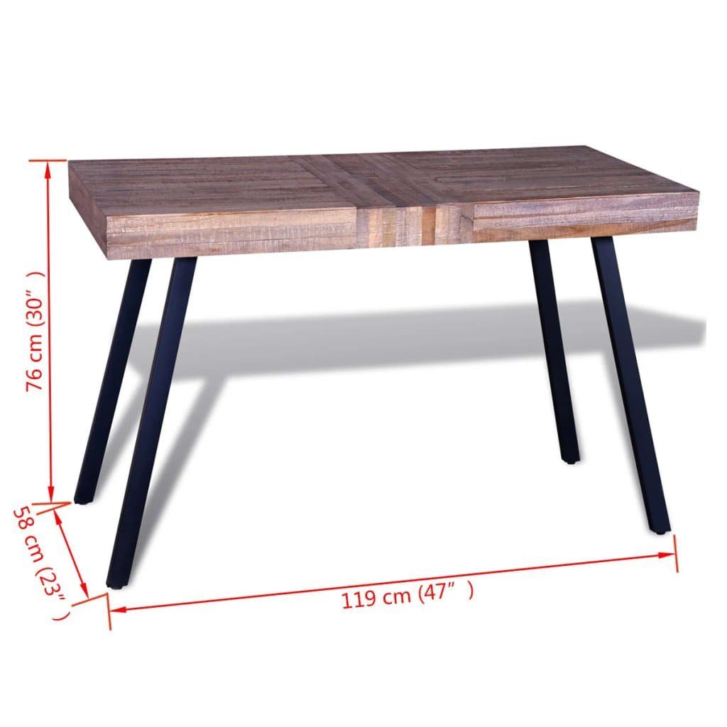 Tisch (1-St) Beistelltisch Teak vidaXL Altholz