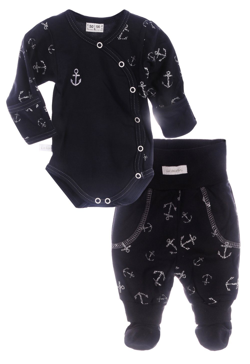 Body & Hose Wickelbody und Hose Baby Anzug 2tlg. Set Body