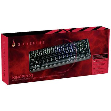 Surefire SureFire 60 % Mechanische RGB–Tastatur, Deutsch Tastatur (Beleuchtet, Multimediatasten)