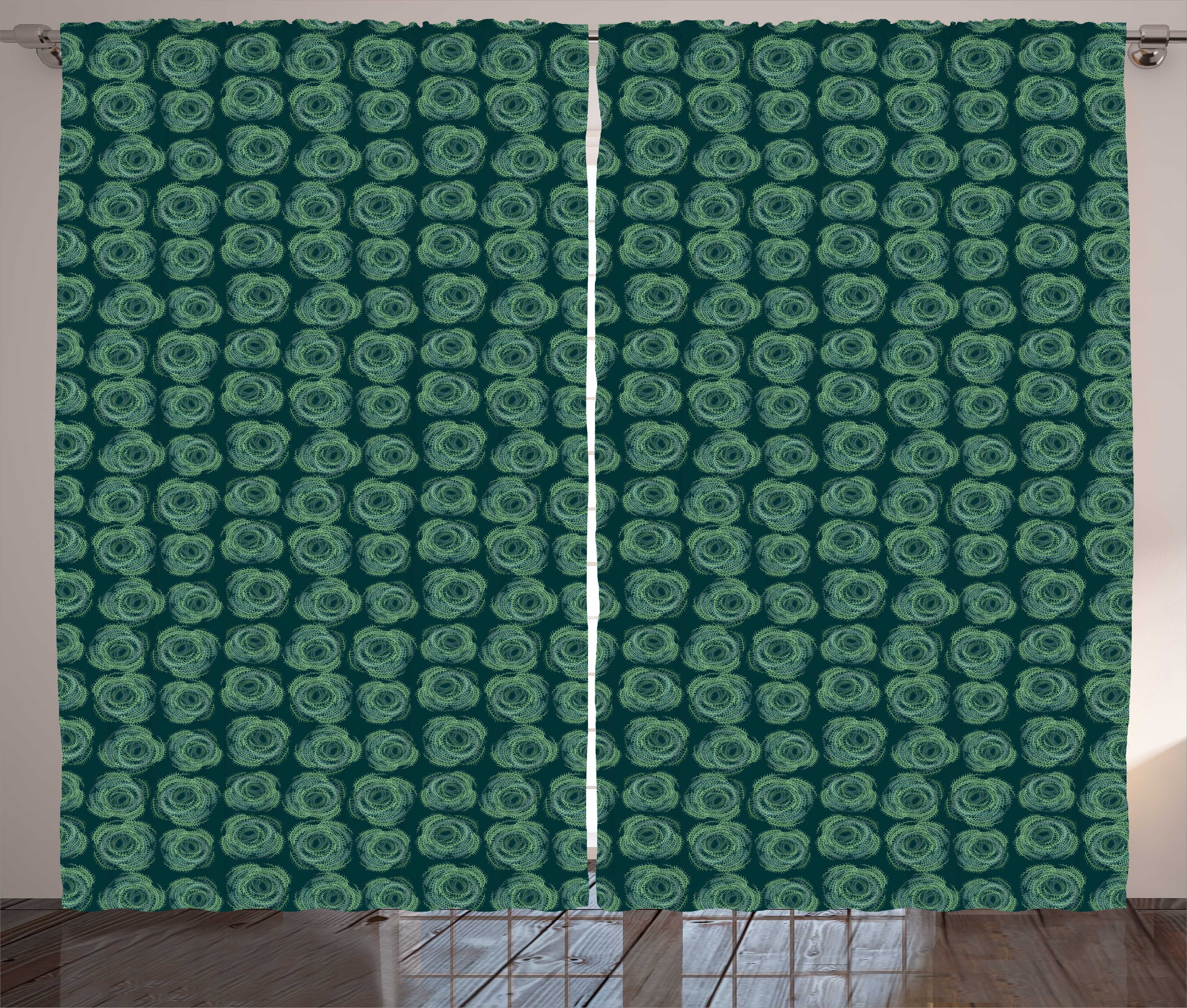 Gardine Schlafzimmer Kräuselband Vorhang mit Schlaufen und Haken, Abakuhaus, Botanisch Abstrakt Tumbleweed Pflanze