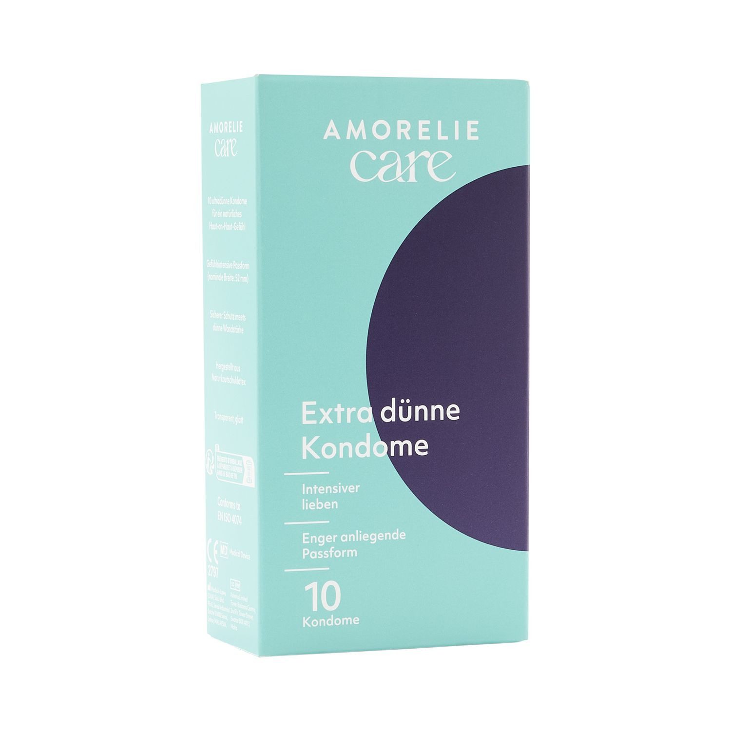AMORELIE Care Kondome AMORELIE Care – Kondome Extra dünn – 10 Stück – Gefühlsecht & Sicher
