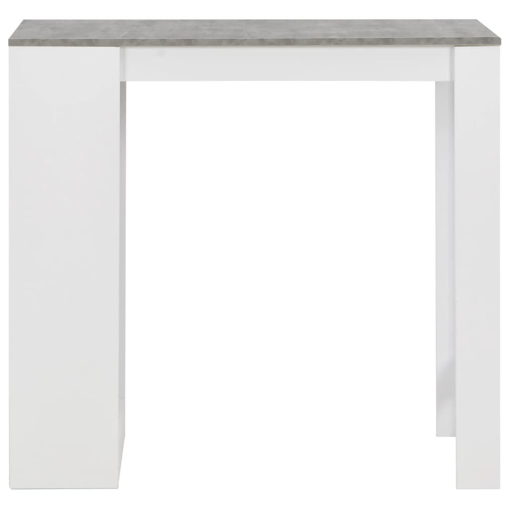 furnicato Bartisch mit Regal Weiß 110x50x103 cm (1-St)