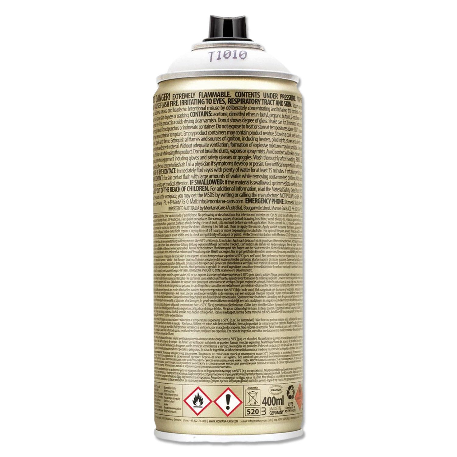 Montana Cans Sprühlack Sprühlack, Montana VARNISH, Klarlack, Matt, 400ml