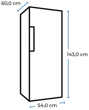 exquisit Gefrierschrank GS231-NF-H-040D weiss, 143 cm hoch, 54 cm breit