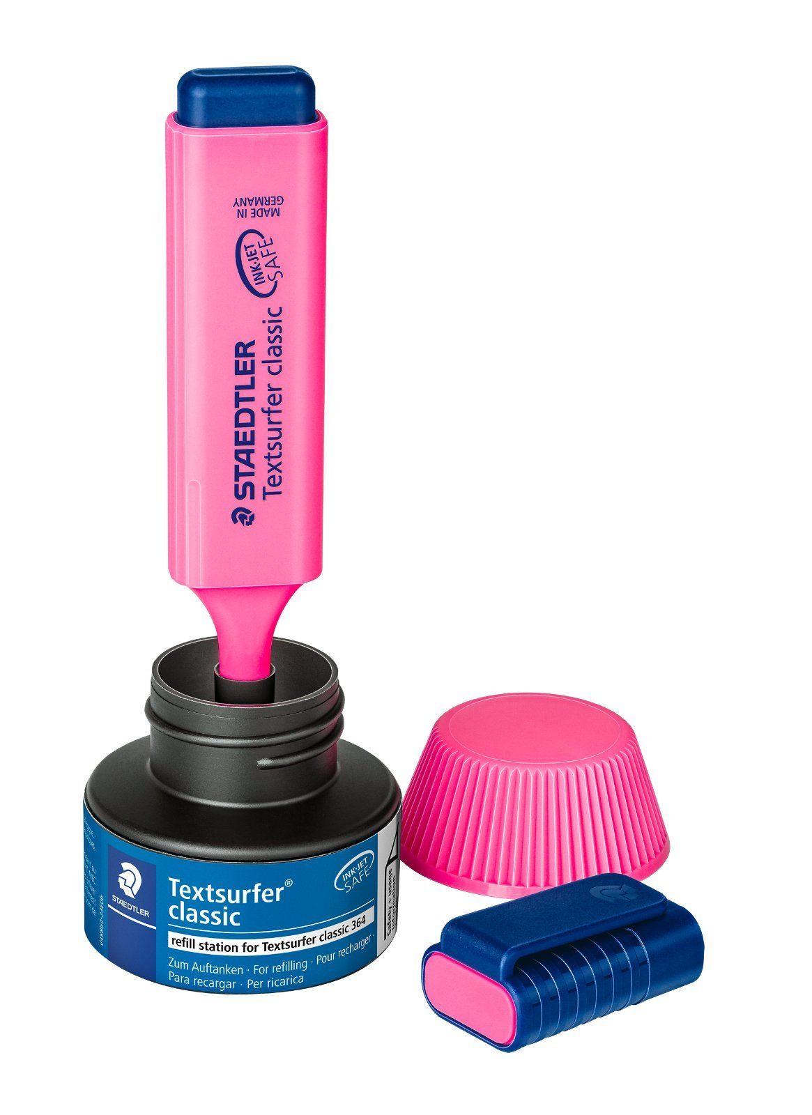 STAEDTLER Marker Nachfülltinte Textsurfer Classic pink 488 64-23 refill station, INK JET SAFE