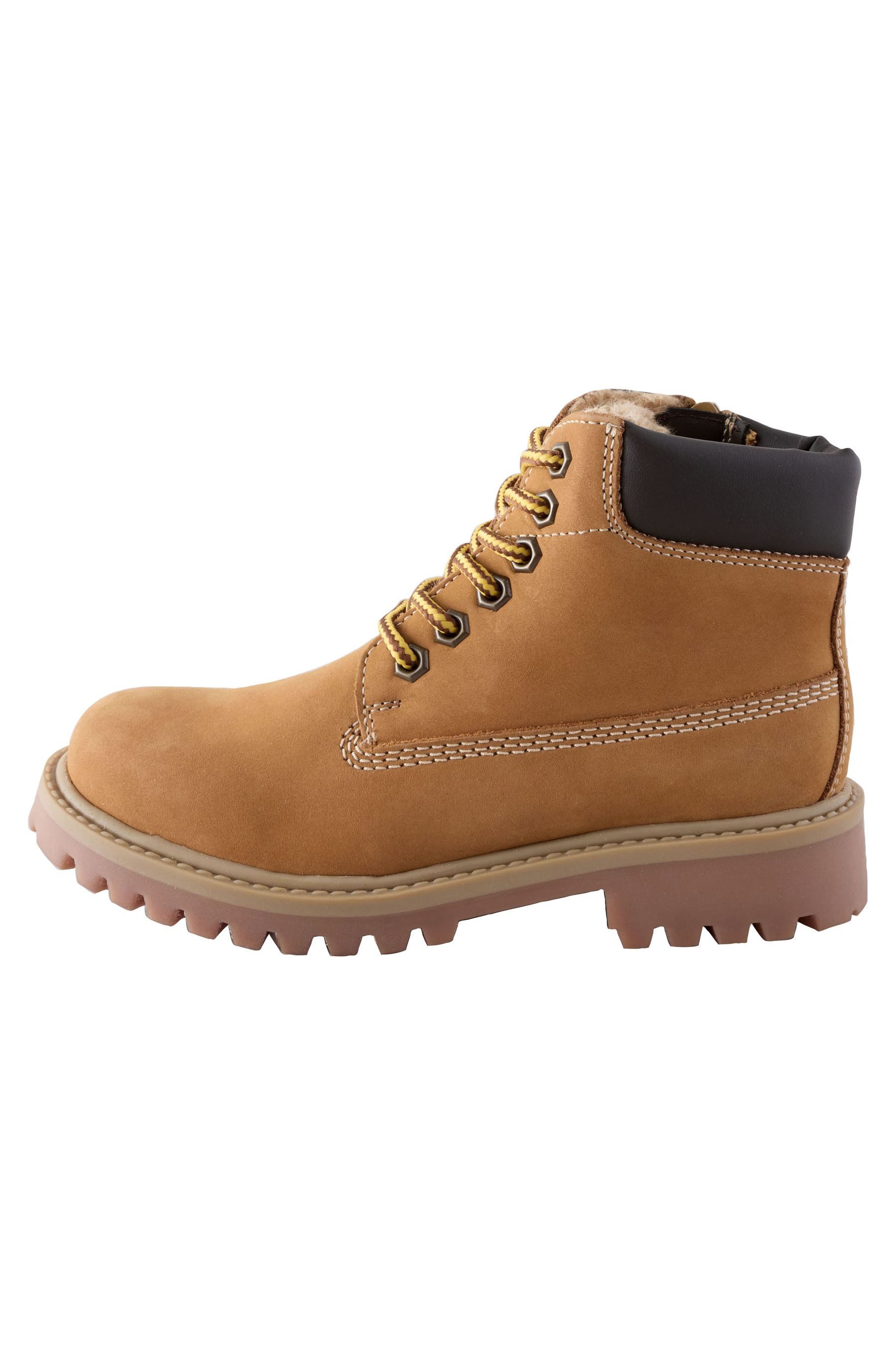 Arbeiter-Schnürstiefel aus Leder, weite Passform Stiefel