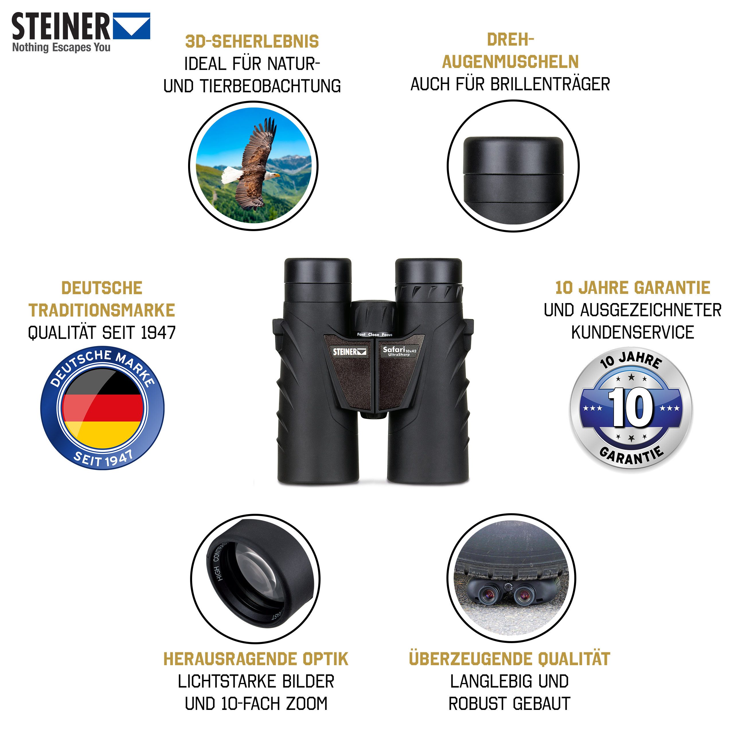 Steiner Safari UltraSharp 10x42 Fernglas