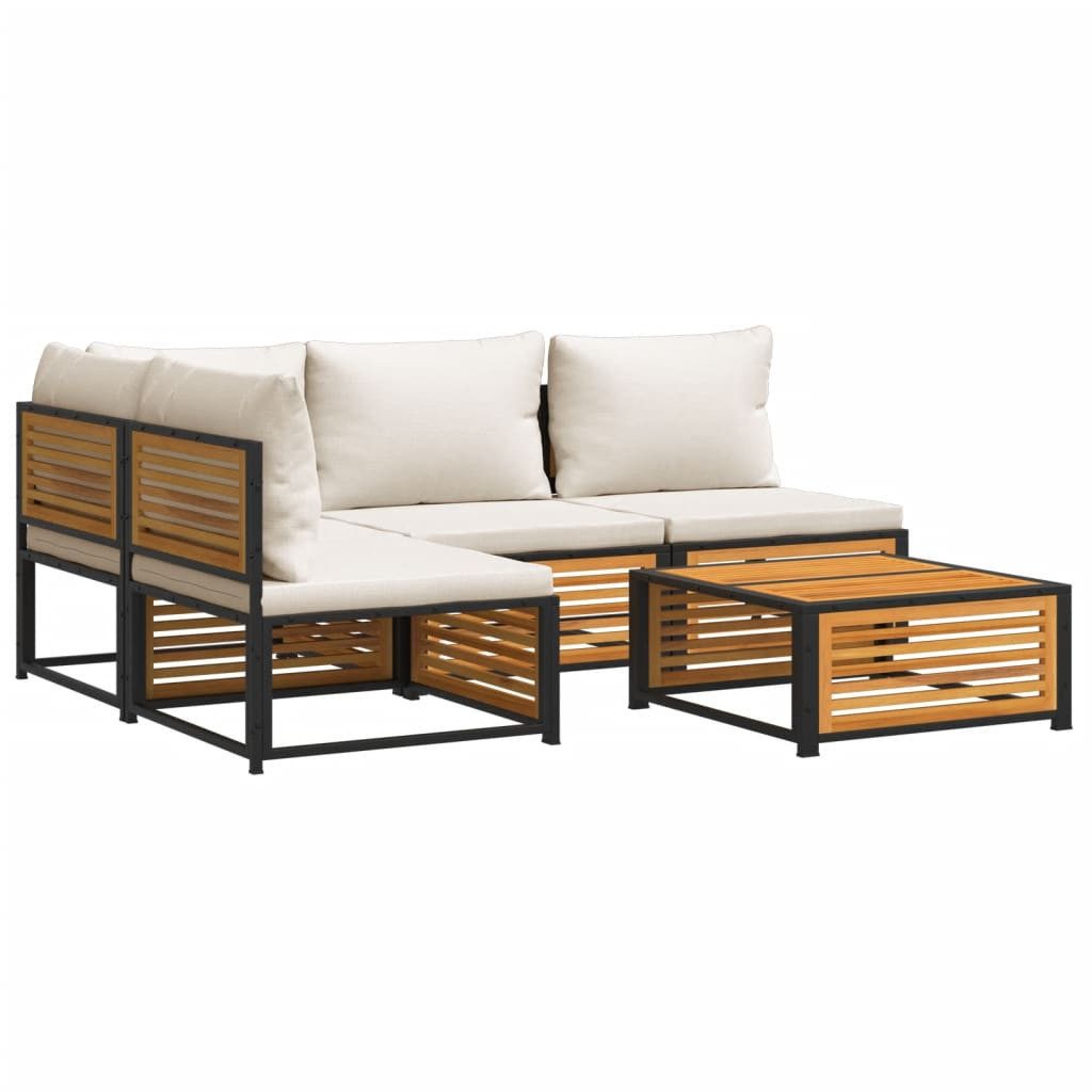 vidaXL Gartenlounge-Set 5-tlg. Garten-Sofagarnitur mit Kissen günstig online kaufen